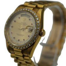 Load image into Gallery viewer, Rolex Day-Date Ruby & Diamond String Dial 18238