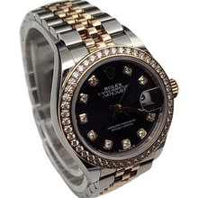 Load image into Gallery viewer, Rolex 279381RBR Two Tone Diamond Set Aubergine Jubilee