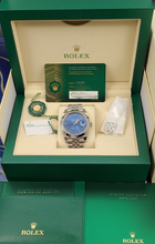 Load image into Gallery viewer, Rolex 126300 Azzurro Blue Roman Dial