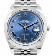 Load image into Gallery viewer, Rolex 126300 Azzurro Blue Roman Dial