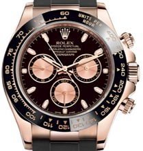 Load image into Gallery viewer, Rolex 116515LN Rose-Gold Black dial Daytona in Oysterflex