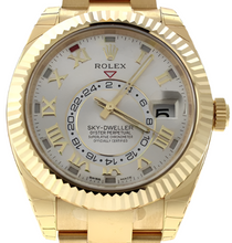 Load image into Gallery viewer, Rolex 326938 Yellow-Gold Silver Roman Dial Sky-Dweller