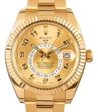 Load image into Gallery viewer, Rolex 326938 Yellow-Gold Champagne Dial with Arabic Numerals Sky Dweller