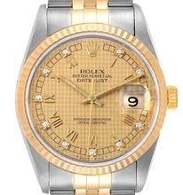 Load image into Gallery viewer, Rolex 16233 Two Tone Datejust Houndstooth Dial
