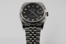 Load image into Gallery viewer, Rolex 116234 Datejust 36 in Steel with Black Jubilee Diamond Dial
