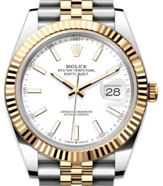 Rolex 126333 Datejust 41 Two-Tone White Dial in Jubilee