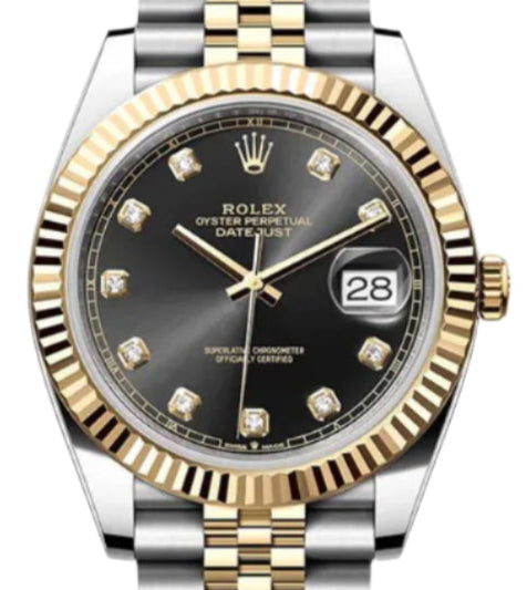 Rolex 126333 Datejust 41 Black Diamond-Set Dial