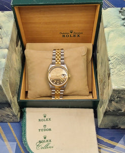 Rolex 16233 Two Tone Datejust Houndstooth Dial