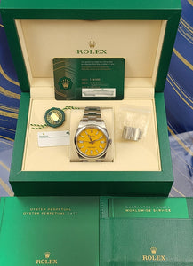 Rolex 124300 Oyster Perpetual Yellow Dial