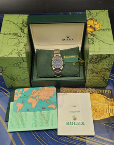 Rolex 77080 Blue Dial Oyster Perpetual