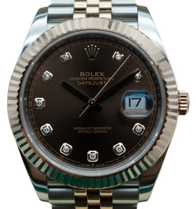 Rolex 126331  Datejust 41 Two-Tone Chocolate Diamond Dial on Jubilee
