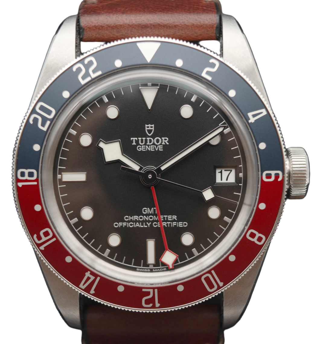 Tudor 79830RB Black Bay GMT on leather Strap