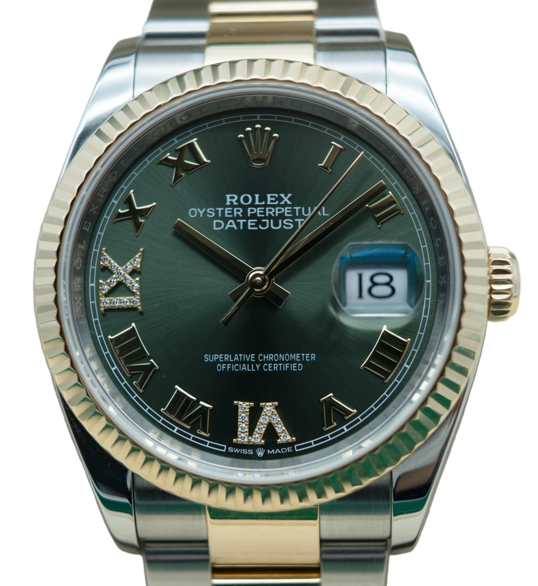 Rolex 126233 Datejust 36 Green Diamond 6&9 Oyster