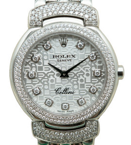 Rolex 6673/9 Cellini Cellissima Silver Dial Diamond