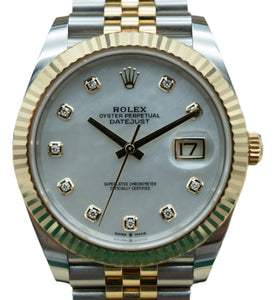 Rolex 126333 Mother of Pearl Datejust 41 Diamond Dial
