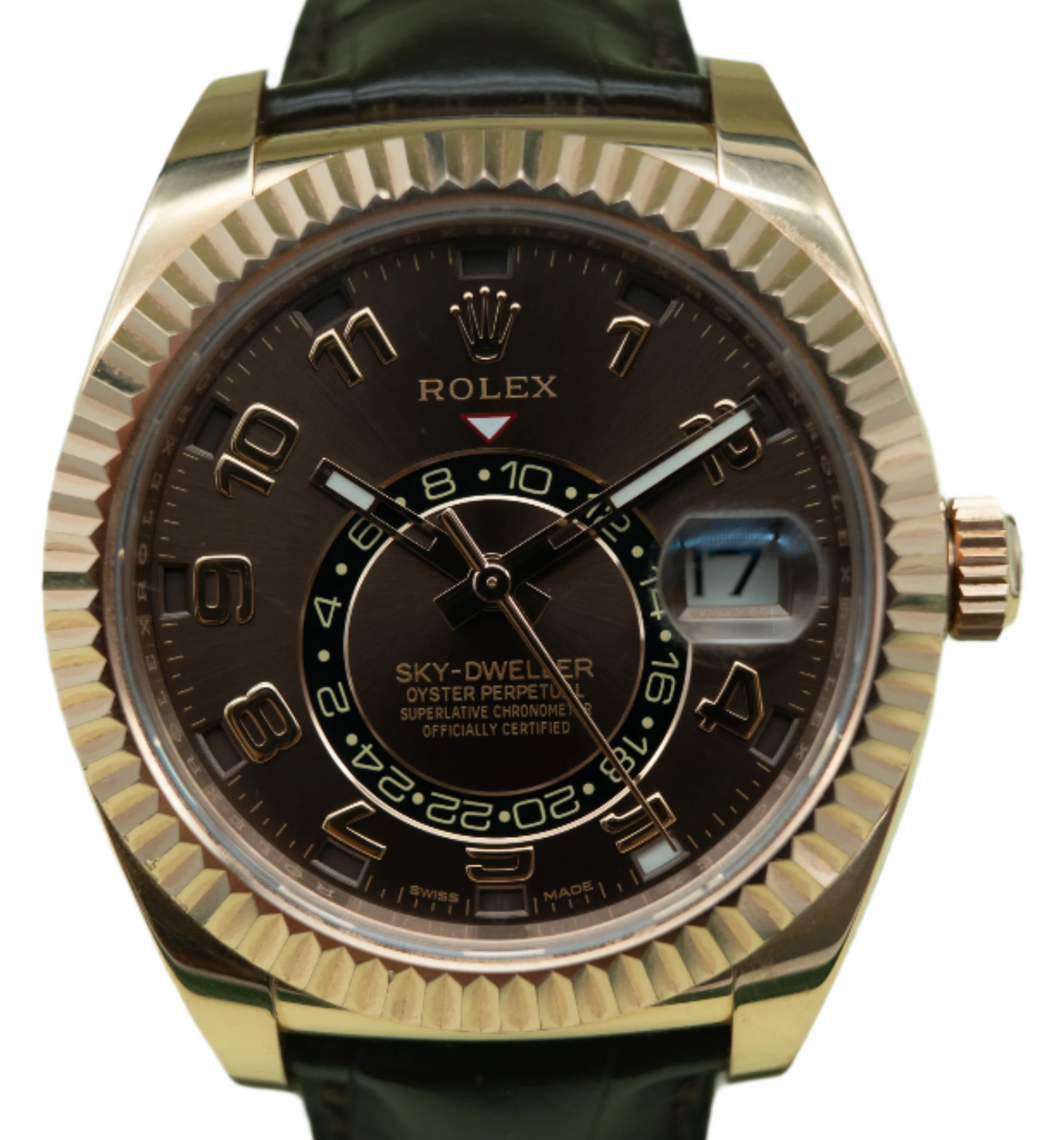 Rolex 326135 Sky Dweller Chocolate Arabic Numerals