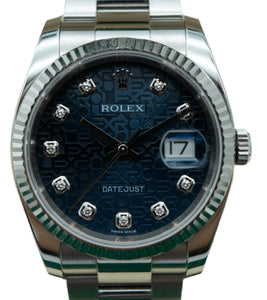 Rolex 116234 Datejust 36 Blue Diamond Dial