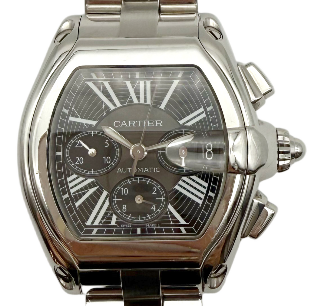 Cartier 2618 Roadster Chronograph Black Dial