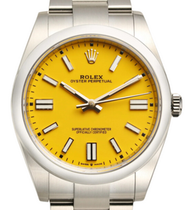 Rolex 124300 Oyster Perpetual Yellow Dial