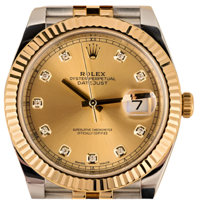 Rolex 126333 Two-Tone Yellow-Gold Champagne Diamond Dial Datejust