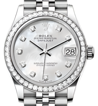 Rolex 278384RBR Datejust 31 Mother of Pearl Diamond in Jubilee