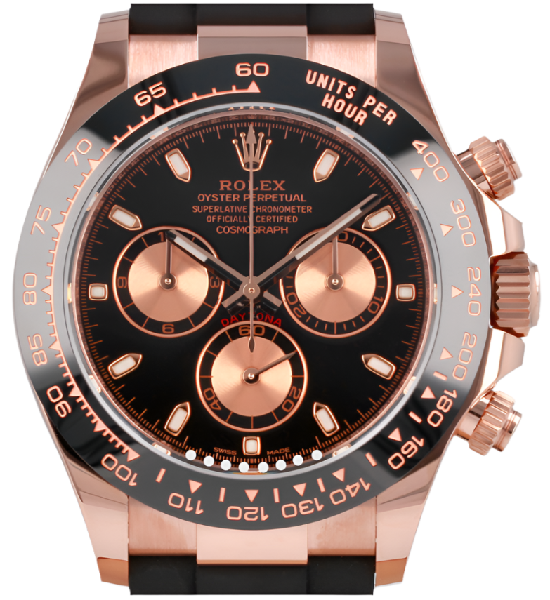 Rolex 116515LN Oysterflex Rose-Gold Black dial Daytona