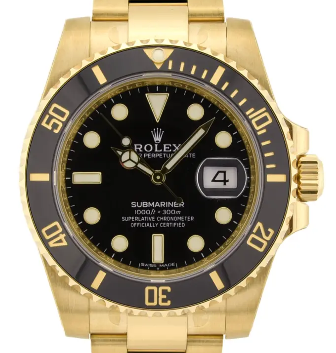 Rolex 116618LN Submariner Date 18k Yellow-Gold