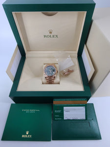 Rolex 228235 Rose Gold, Green Dial Day-Date