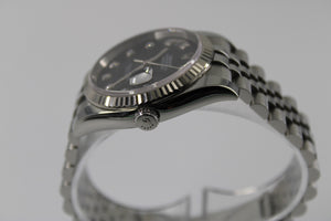 Rolex 116234 Datejust 36 in Steel with Black Jubilee Diamond Dial