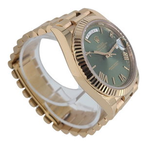 Rolex 228235 Rose Gold, Green Dial Day-Date
