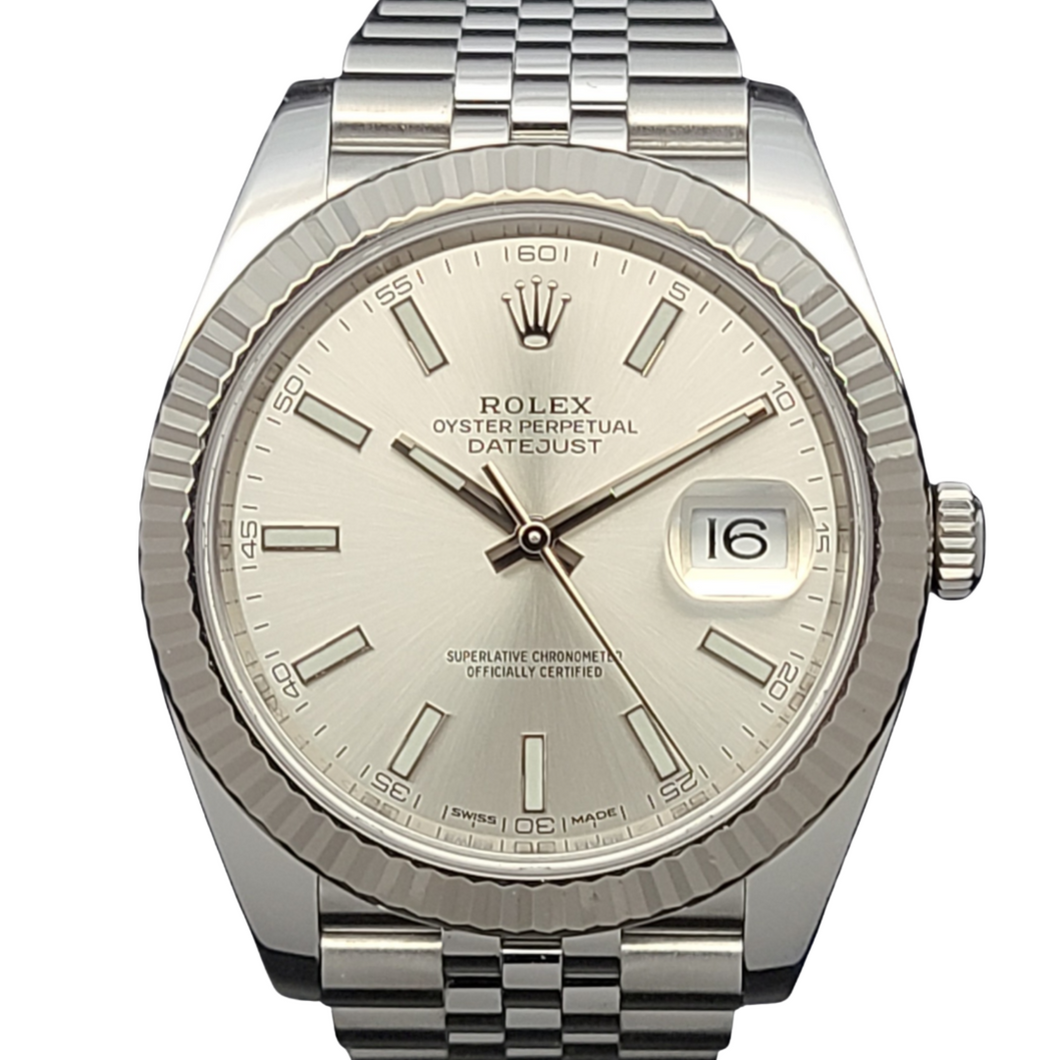 Rolex Datejust Silver Index Dial 126334