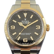 Load image into Gallery viewer, Rolex Explorer Two Tone Black Dial 124273
